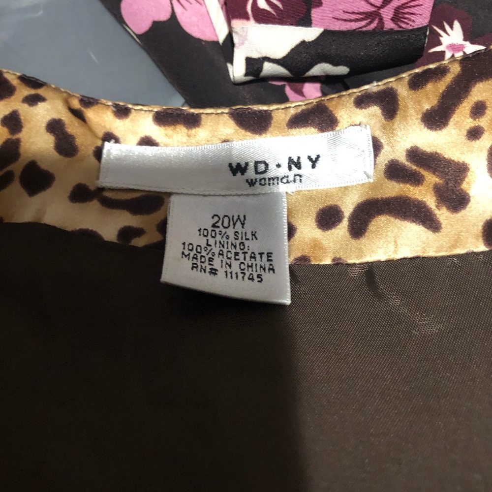 WD.NY Brown and Tan Animal Print Midi Dress - Picture 3 of 5